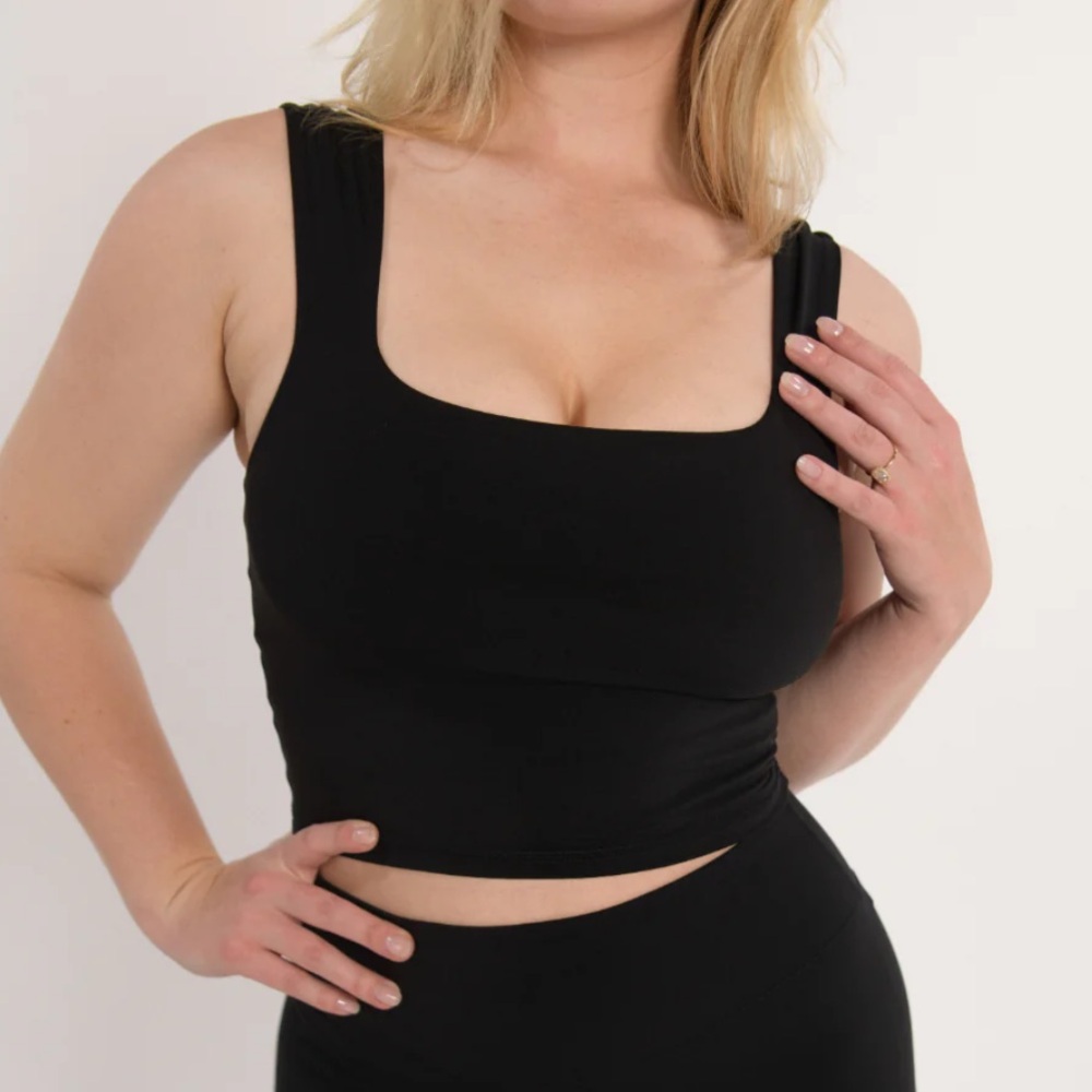 Black Crop Top for Women